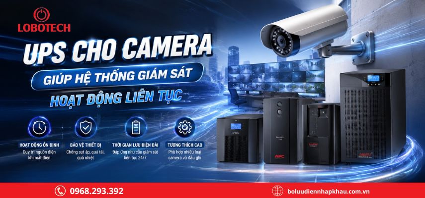 UPS cho camera giúp hệ thống giám sát hoạt động liên tục
